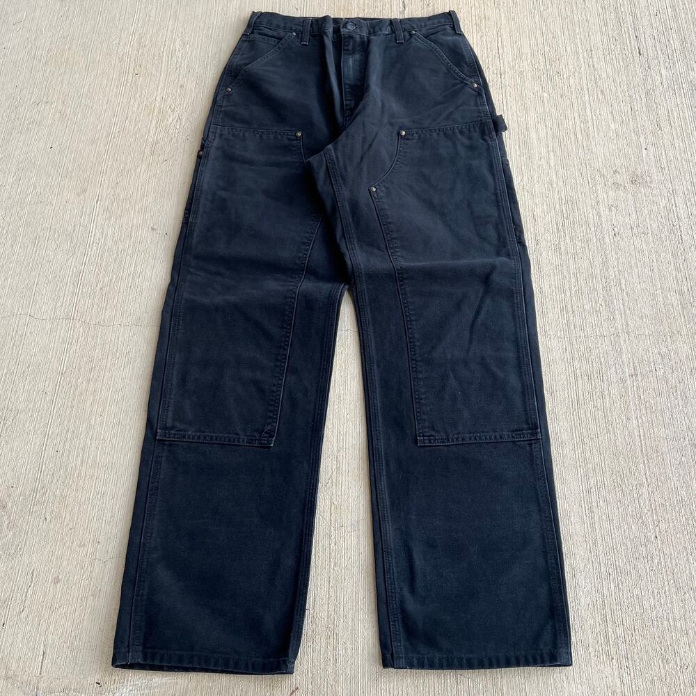 Carhartt B136 BLK black double knee work wear carpenter pants
